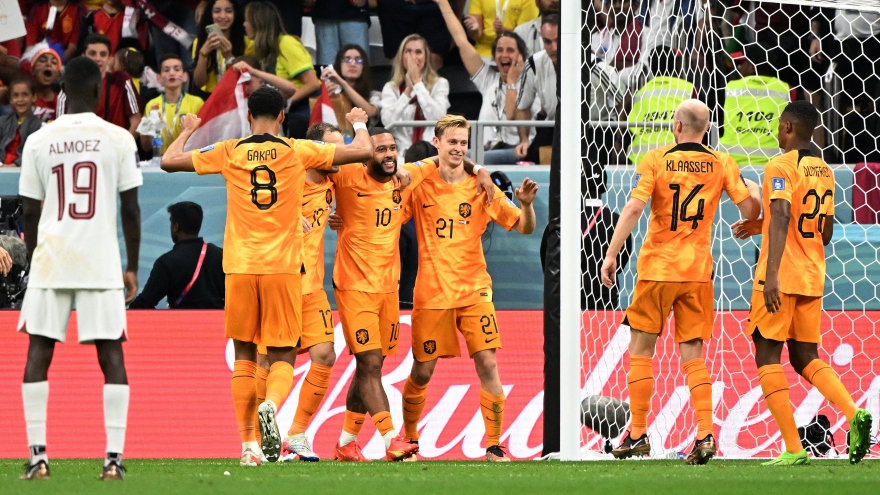 Thắng dễ Qatar, Hà Lan vào vòng 1/8 World Cup 2022 với ngôi nhất bảng A